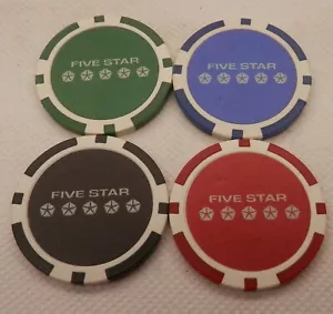 Juego de 4 fichas de póquer - Chrysler Five Star - Imagen 1 de 1