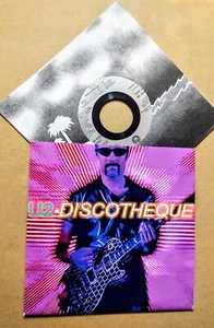 U2 DISCOTHEQUE  7" UK JUKEBOX VINYL 45 WITH FREE CUSTOM PIC SLEEVE - Picture 1 of 4