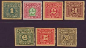 ESTADO DE OHIO "RECIBO DE VENDEDOR" - 7 VALORES DE 1c a 30c (CIN001) - Imagen 1 de 1