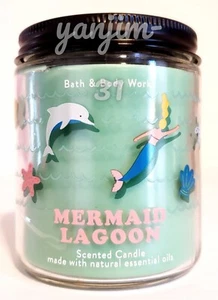 BATH AND BODY WORKS SINGLE WICK CANDLE - MERMAID LAGOON - 7OZ - NEW - Picture 1 of 5