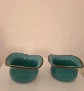 Tuscan Tidbit Ramekins Southern Living At Home Set Of 2 Bowls Teal  - Picture 1 of 5