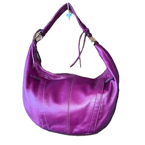 Borsa Tignanello pelle fucsia hobo tracolla borsa chiusura zip - Foto 1 di 10
