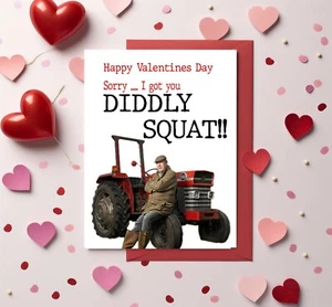Divertida Tarjeta de San Valentín Rudo Novio Novia Diddly Squat BCR247 - Imagen 1 de 3