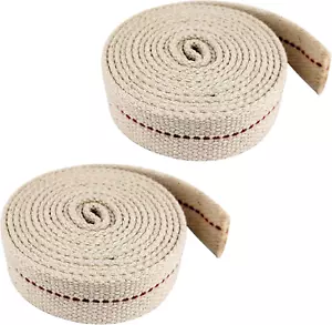 2 Roll/13 Feet Flat Oil Lamp Wick, 1 Inch Cotton Wick Replacement for Kerosene B - Picture 1 of 12