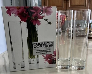 Crown Corning 2, 8" pollici vetro trasparente ponderato fondo bocciolo vasi bolla controllata - Foto 1 di 6