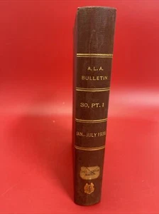 American Library Association Bulletin Magazines/ Lot Of 7 1936 - Picture 1 of 9