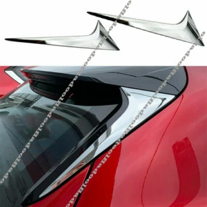 For Mazda CX-30 2020-22 Chrome Rear Spoiler Wing Side Beveled Window Cover Trim - Picture 1 of 8