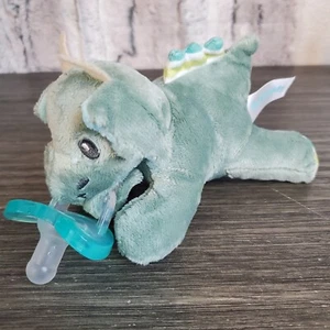 RaZ Buddy Raz Baby Dragon Pacifier Plush Soft Baby Lovey + Pacifier Soother 5" - Picture 1 of 6