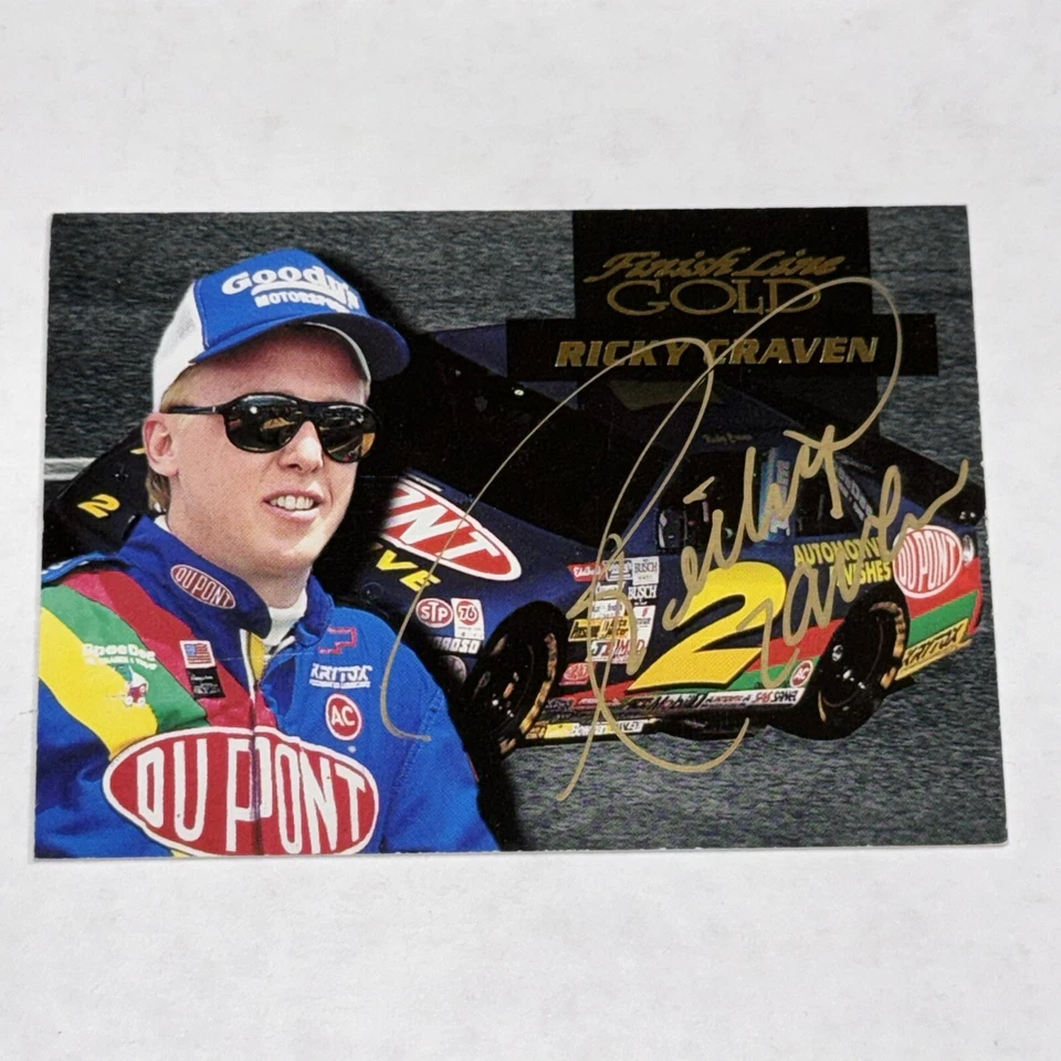 Ricky Craven 1994 FINISH LINE GOLD RACING PACK PULLED RACING autographed card - Image 1 of 1