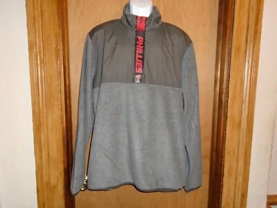 Pulôver Philadelphia Phillies masculino 47 1/4 zíper jaqueta poliéster/nylon G GG novo com etiquetas - Imagem 1 de 4