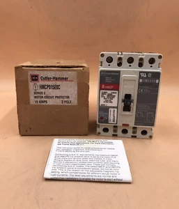HOUSTON STOCK NEW EATON HMCP015E0C TYPE HMCP 15 AMP 600 V FREE 2 DAY AIR BUY NOW - Picture 1 of 11