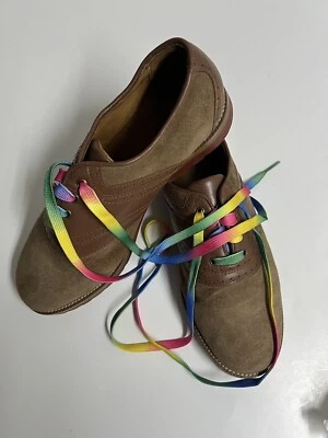 Pula Roberta Made In Brazil Suede Leather Loafers Shoes Size 8 EE  Brown - Image 1 of 4