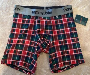 NWT Tommy John Second Skin Hammock Pouch Haute Red Fireplace Plaid Medium - Picture 1 of 3
