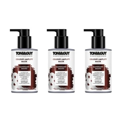 Toni&Guy Colour Amplify Hair Mask Mahogany Brown 200ML x 3 - Image 1 of 4