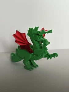 Lego Classic Green Dragon Minifigure with Red Wings 6076 6082 6087 (CUSTOM) - Picture 1 of 2