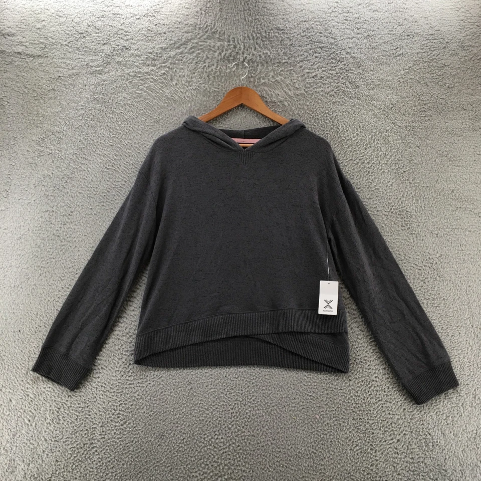 Xersion Hooded Sweatshirt Womens 2XL Gray Pullover Hooded Long Sleeve V-Neck - Image 1 of 4