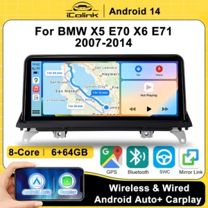 Radio de coche USB para BMW X5 E70 X6 E71 CIC 10.25"" Android Auto CarPlay pantalla táctil - Imagen 1 de 14