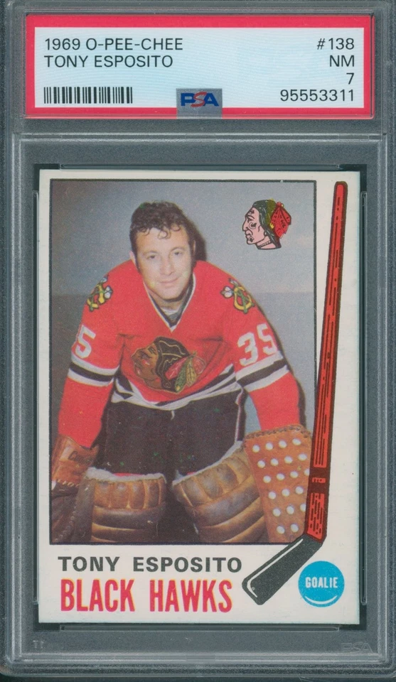1969/70 O-Pee-Chee OPC #138 Tony Esposito PSA 近乎完好 7 *3311 — 第 1/1 张图片