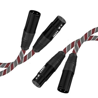 4Core OCC Silver Plated Wire XLR Cable for HiFi Audio Multimedia AMP Microphone - Image 1 of 4