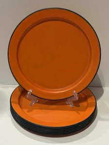 "Platos de colección OTTO Japón metal esmalte 8 1/4"" naranja con adornos negros Halloween" - Imagen 1 de 24