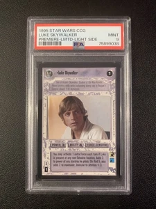 Star Wars CCG SWCCG Premiere Luke Skywalker PSA 9 Negro Borde Como Nuevo Descifrador - Imagen 1 de 2
