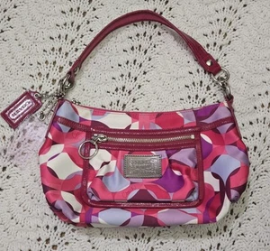 Vintage Coach Poppy Kaleidoscope Pink 14736 Hobo Shoulder Bag Y2K Purse READ - Picture 1 of 24