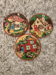 Vintage Simplex Toys Runde Holzpuzzle 3er Set Made in Holland - Bild 1 von 7