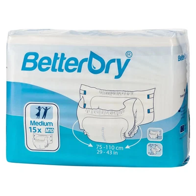 BetterDry Overnight Adult Diapers w/ Plastic Backing - Image 1 of 4