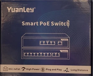 Smart PoE Switch 5-Port Gigabit Waterproof Switch Open Box - Picture 1 of 5