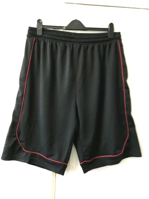 Pantalones Cortos de Entrenamiento Everlast XL Para Hombres Negros Lisos Borde Rojo Atlético Gimnasio Correr Foto 1 de 4