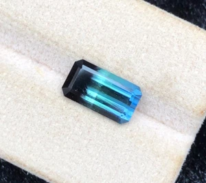 3.10-Cts Tri Color Afghani Tourmaline Blue Bi Color - Picture 1 of 9