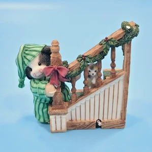 Mary Moo Moos Looking Around Stairs I Herd Him Enesco 1999 Christmas Morning - Bild 1 von 10