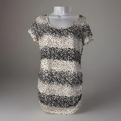 Top acanalado maternidad maternidad para mujer talla M mediano negro/blanco lunares SS Foto 1 de 4