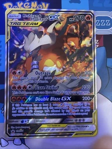 Pokémon TCG Reshiram & Charizard GX Sonne & Mond SM201 Oversized Promo Karte - Bild 1 von 2