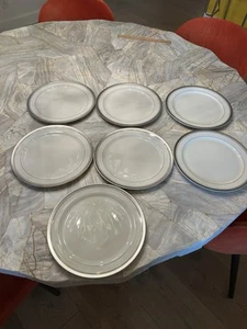 Pickard Geneva Platinum Dinner Plates Set Of 7 10.75” - Picture 1 of 8