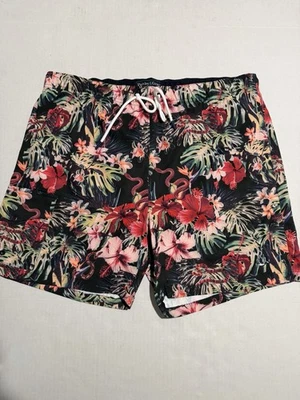 Paisley & Gris Slim Fit Estilo Hawaiano Bañador Pantalones Cortos, Hombre Grande #1344 Foto 1 de 4