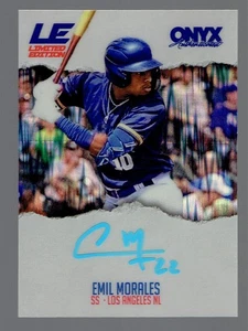 2025 Onyx Rips Emil Morales Edizione Limitata Inchiostro Blu Autografo Auto 123/150 - Foto 1 di 2