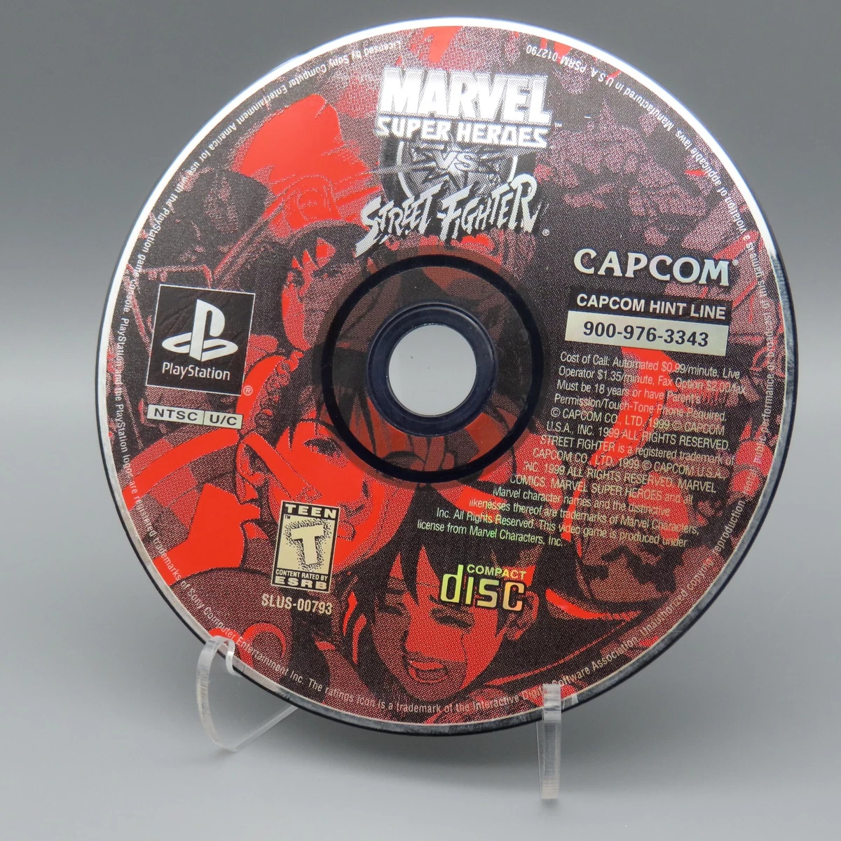 MARVEL　SUPER　HEROES　vs．STREET　FIGHTER CD Marvel Super Heroes vs. Street Fighter 1999 Video Games for sale