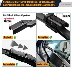 Autoboo 26"+21" Scheibenwischer Wischerblatt Ersatz für Audi A6 A7 S6 S7 RS7 - Bild 1 von 5