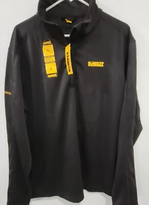 Chaqueta Pullover Resistente al Agua Dewalt Para Hombres Negra Grande ProStretch 1/4 Cremallera Foto 1 de 4