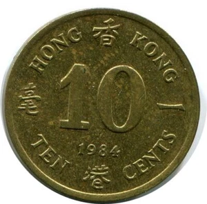 10 CENTS 1984 HONG KONG Coin #BA167U - Picture 1 of 3