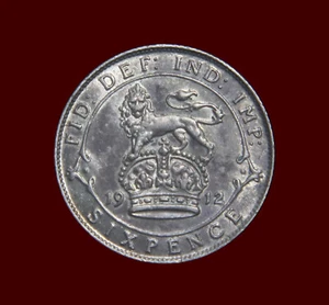 Great Britain George V 1912 Sixpence EF - Picture 1 of 2
