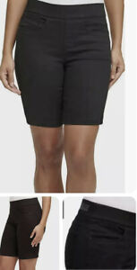 DKNY - Woman’s Black Denim Pull On Shorts Size 10  BNWT