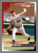 2005 Topps Total Silver Los Angeles Angels Baseball Card #281 Jarrod Washburn