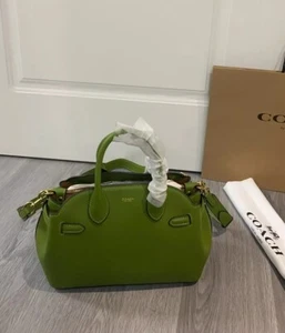 COACH Empire Carryall Bag 26 CU066 Green Outlet NEW leather - Picture 1 of 8