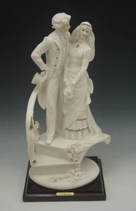 GIUSEPPE ARMANI 1988 JUST MARRIED COUPLE ON STAIRS LARGE SCULPTURE - Picture 1 of 12