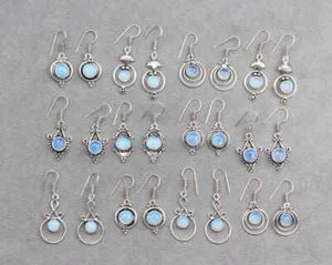 Pendiente de cristal opalita, pendiente superpuesto de plata, pendiente hecho a mano, pendientes vintage - Imagen 1 de 2