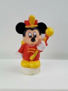 Disney Marching Band Leader Mickey Mouse 2.5" Plastic Figure Toy Vintage - Picture 1 of 6