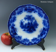 Flow Blue "Scinde" Plate  19th cent