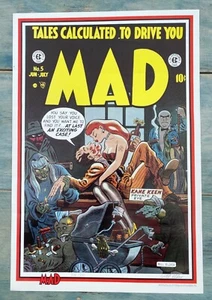 MAD Issue #5 Large Poster Print SIGNED BY WILL ELDER! #274/500 RARE Ltd Ed - Picture 1 of 4